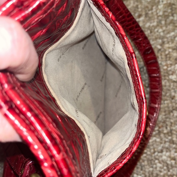 Brahmin Red Crocodile-Embossed Shoulder Bag - Picture 8 of 12